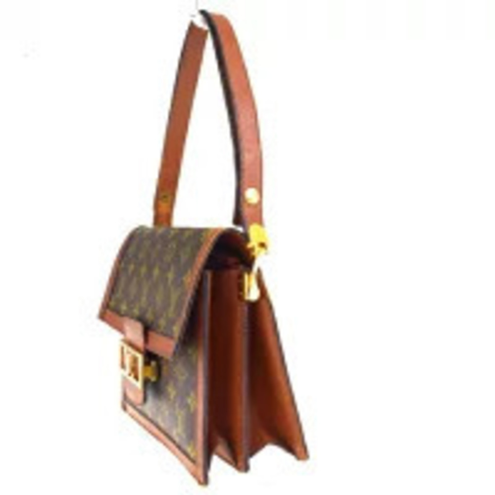 Louis Vuitton Monogram Leather Bag Dauphine Sac Shoulder Brown